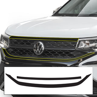 Vinyl Chrome Delete Grille Side Window Blackout Decal Stickers Overlay Film Fits Volkswagen Taos 2022 - 2025 - Bogar Tech Designs