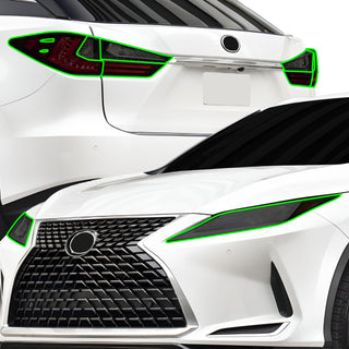 Full Headlight Taillight Precut Smoked PPF Tint Kit Film Overlay Fits Lexus RX 2016 - 2022 - Bogar Tech Designs