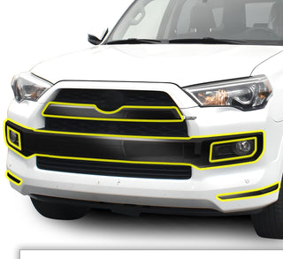 Vinyl Chrome Delete Wheel Sides Front Rear Bumper Trim Blackout Decal Stickers Overlay Film Fits Toyota 4Runner 2014 - 2024 - Bogar Tech Designs