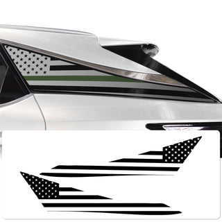 Quarter Window American Flag Vinyl Decal Stickers Fits Lexus RX 2023 - 2025 - Bogar Tech Designs