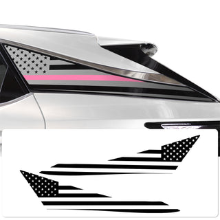 Quarter Window American Flag Vinyl Decal Stickers Fits Lexus RX 2023 - 2025 - Bogar Tech Designs