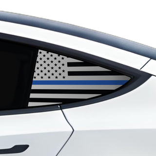 Quarter Window American Flag Vinyl Decal Stickers Fits Tesla Model 3 2023 - 2025 - Bogar Tech Designs