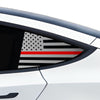 Quarter Window American Flag Vinyl Decal Stickers Fits Tesla Model 3 2023 - 2025 - Bogar Tech Designs