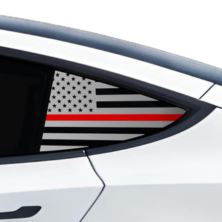 Quarter Window American Flag Vinyl Decal Stickers Fits Tesla Model 3 2023 - 2025 - Bogar Tech Designs