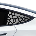 Animal Leopard Cheetah Cow Floral Flowers Quarter Window Vinyl Decal Stickers Fits Tesla Model 3 2023 - 2024 - Bogar Tech Designs