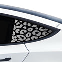 Animal Leopard Cheetah Cow Floral Flowers Quarter Window Vinyl Decal Stickers Fits Tesla Model 3 2023 - 2024 - Bogar Tech Designs