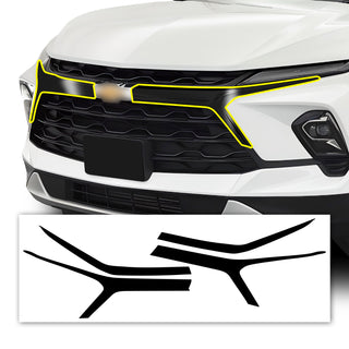 Vinyl Chrome Delete Wheel Rim Front Grille Trim Blackout Decal Stickers Overlay Film Fits Chevy Blazer 2023 - 2025 - Bogar Tech Designs