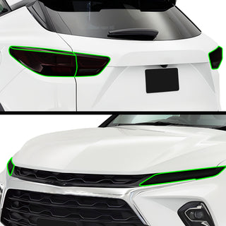 Full Headlight Taillight Precut Smoked PPF Tint Kit Film Overlay Fits Chevy Blazer 2023 - 2025 - Bogar Tech Designs