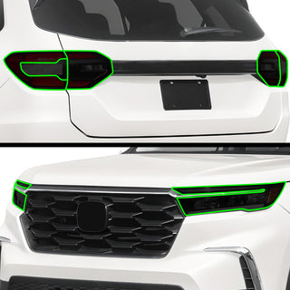 Full Headlight Taillight Precut Smoked PPF Tint Kit Film Overlay Fits Honda Pilot 2023 - 2025 - Bogar Tech Designs