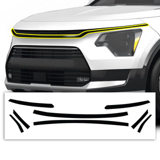 Vinyl Chrome Delete Grille Window Blackout Decal Stickers Overlay Film Fits Kia Niro 2023 - 2025 - Bogar Tech Designs