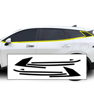 Vinyl Chrome Delete Wheel Sides Front Trim Blackout Decal Stickers Overlay Film Fits Kia Sportage 2023 - 2025 - Bogar Tech Designs
