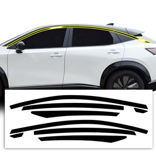 Vinyl Chrome Delete Side Window Blackout Decal Stickers Overlay Film Fits Nissan Ariya 2023 - 2025 - Bogar Tech Designs