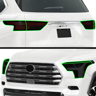 Full Headlight Taillight Precut Smoked PPF Tint Kit Film Overlay Fits Toyota Sequoia 2023 - 2025 - Bogar Tech Designs