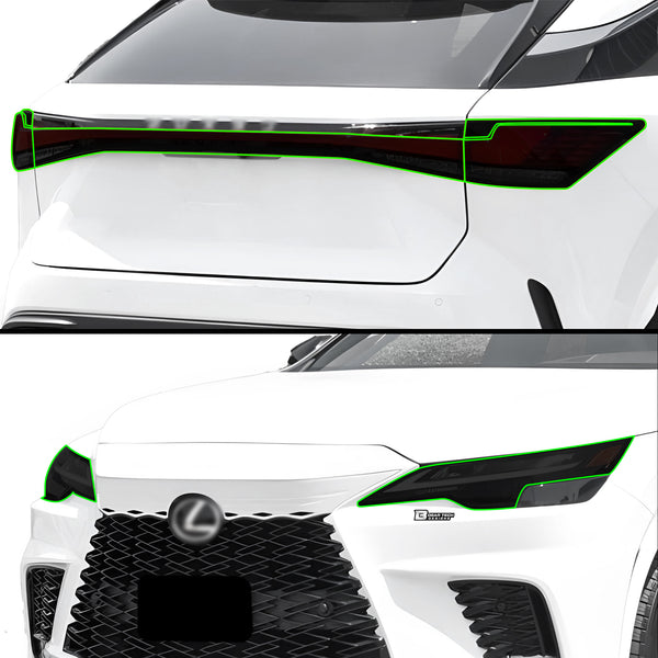 Lexus RX 2023–2026 Dark Smoke Headlight & Taillight Tint Kit – Precut Vinyl Lens Overlays
