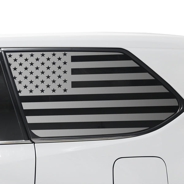American Flag Quarter Window Decal for Toyota Grand Highlander 2024-2026 β Precut Matte Black Vinyl