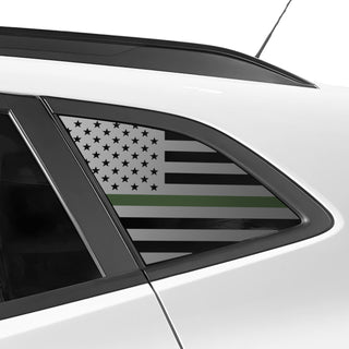 Fits Chevrolet Trax 2024 - 2025 Quarter Window American Flag Vinyl Decal Stickers - Bogar Tech Designs