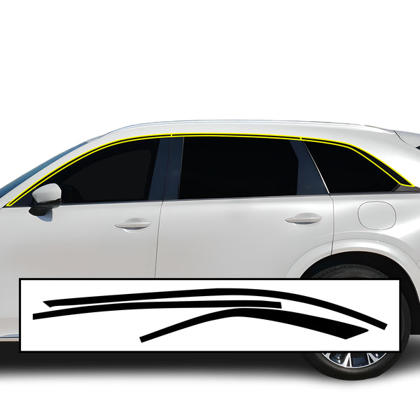 Mazda CX-90 2024-2026 Blackout Chrome Delete Kit - Precut Gloss Black Vinyl Overlays