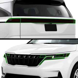 Full Headlight Taillight Precut Smoked PPF Tint Kit Film Overlay Fits Kia Carnival 2022 - 2024 - Bogar Tech Designs