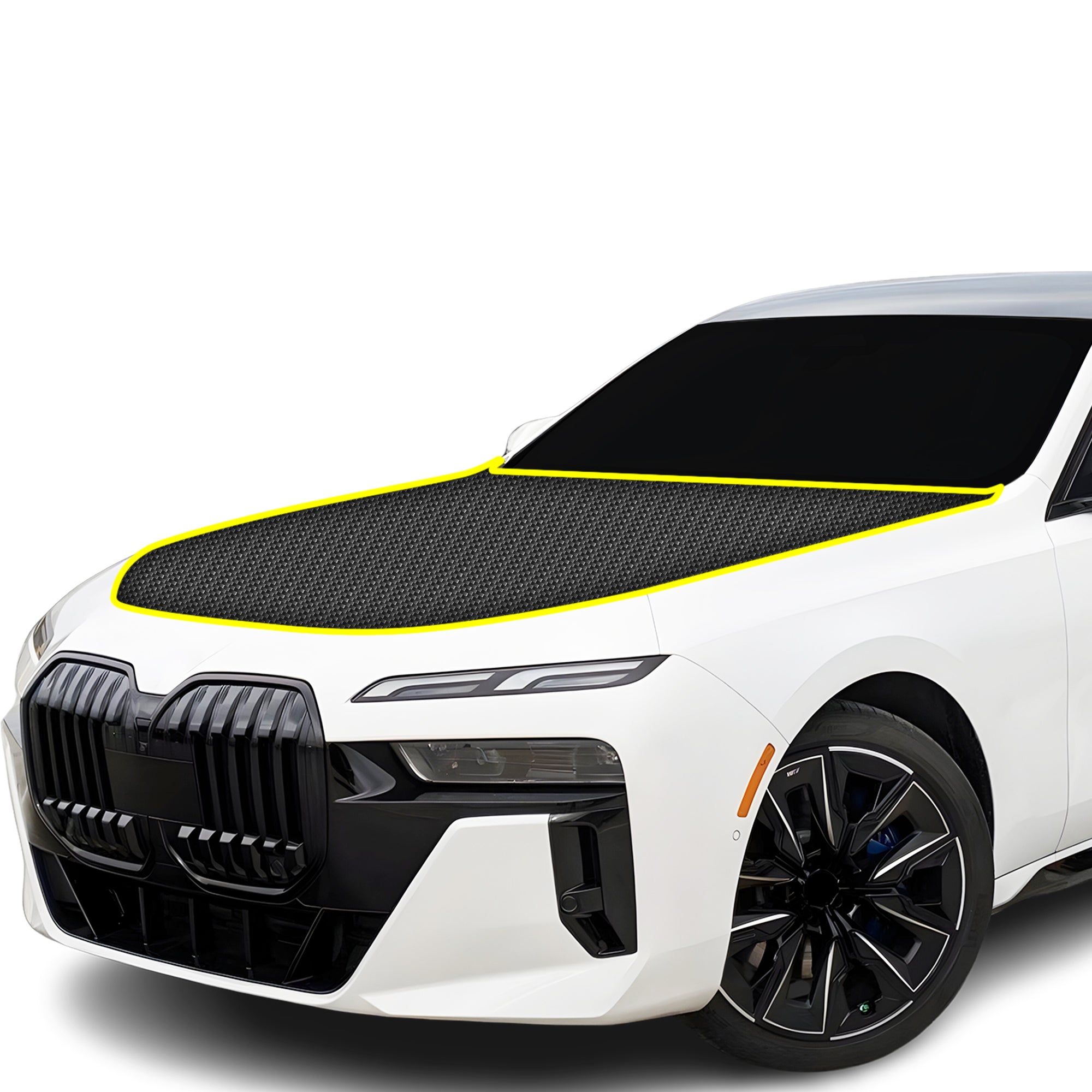 Fits BMW i7 7 Series 2023+ Precut Premium Gloss Black Carbon Fiber Hoo ...