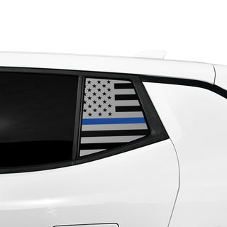 Fits Chevrolet Equinox EV 2024 - 2025 Quarter Window American Flag Vinyl Decal Stickers - Bogar Tech Designs