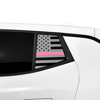 Fits Chevrolet Equinox EV 2024 - 2025 Quarter Window American Flag Vinyl Decal Stickers - Bogar Tech Designs