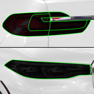Full Headlight Taillight Precut Smoked PPF Tint Kit Film Overlay Fits BMW X7 2019 - 2022 - Bogar Tech Designs