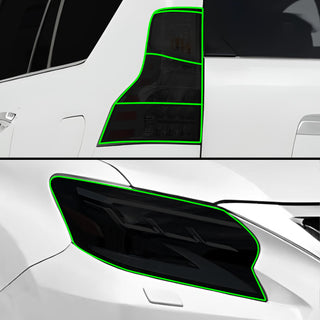 Full Headlight Taillight Precut Smoked PPF Tint Kit Film Overlay Fits Lexus GX 2010 - 2023 - Bogar Tech Designs