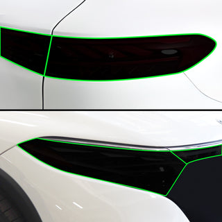 Full Headlight Taillight Precut Smoked PPF Tint Kit Film Overlay Fits Mercedes Benz EQS 2022 - 2025 - Bogar Tech Designs