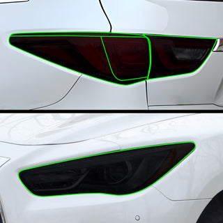 Fits Infiniti QX60 2016 - 2020 Full Headlight Taillight Precut Smoked PPF Tint Kit Film Overlay - Bogar Tech Designs