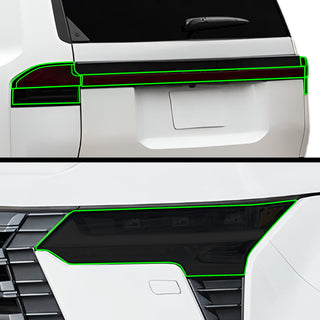 Fits Lexus GX 2024 - 2025 Full Headlight Taillight Precut Smoked PPF Tint Kit Film Overlay - Bogar Tech Designs