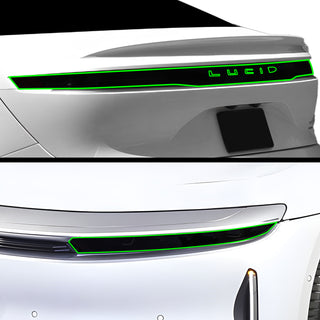 Fits Lucid Air Full Headlight Taillight Precut Smoked PPF Tint Kit Film Overlay 2022 - 2025 - Bogar Tech Designs