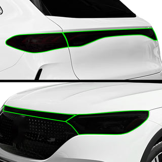 Fits Mercedes - Benz EQE SUV 2023 - 2025 Full Headlight Taillight Precut Smoked PPF Tint Kit Film Overlay - Bogar Tech Designs