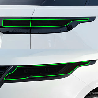 Full Headlight Taillight Precut Smoked PPF Tint Kit Film Overlay Fits Land Rover Range Rover Velar 2018+ - Bogar Tech Designs