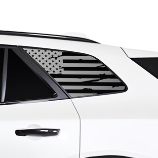 Fits Honda Prologue 2024 - 2025 Quarter Window American Flag Vinyl Decal Stickers - Bogar Tech Designs