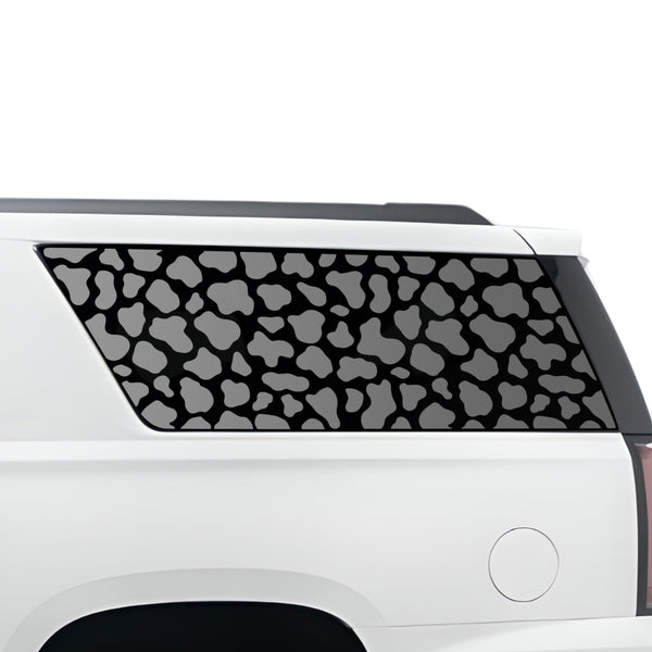 Animal Leopard Cheetah Cow Quarter Window Vinyl Decal Stickers Fits GMC Yukon XL 2015 - 2020 - Bogar Tech Designs