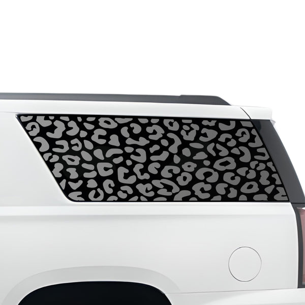 Animal Leopard Cheetah Cow Quarter Window Vinyl Decal Stickers Fits GMC Yukon XL 2015 - 2020 - Bogar Tech Designs