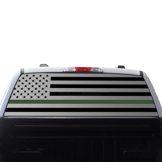 American Flag Rear Side Window Vinyl Decal Stickers Fits Ford F - 150 F150 2015 - 2025 - Bogar Tech Designs