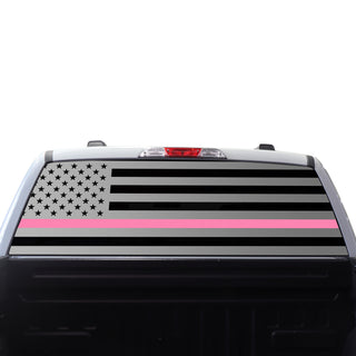 Buy thin-pink-line American Flag Rear Side Window Vinyl Decal Stickers Fits Ford F-150 F150 2015-2024