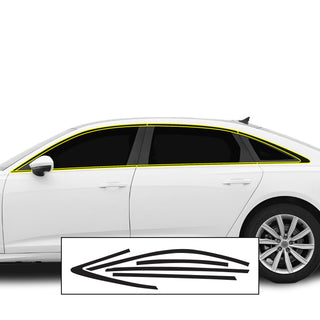 Vinyl Chrome Delete Blackout Decal Stickers Overlay Film Fits Audi A6 2019 - 2025 - Bogar Tech Designs