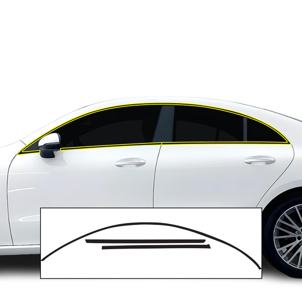 Mercedes Benz CLA 200 250 2020-2026 Blackout Chrome Delete Kit – Precut Gloss Black Vinyl Overlays