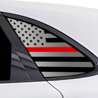 Quarter Window American Flag Vinyl Decal Stickers Fits Porsche Cayenne SUV 2020 - 2025 - Bogar Tech Designs