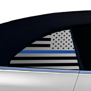Fits BMW 4 Series Convertible 2021 - 2025 Quarter Window American Flag Vinyl Decal Stickers - Bogar Tech Designs