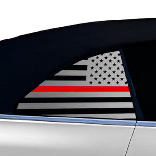 Fits BMW 4 Series Convertible 2021 - 2025 Quarter Window American Flag Vinyl Decal Stickers - Bogar Tech Designs