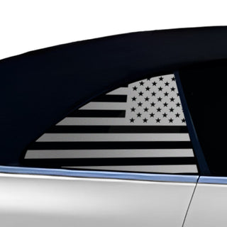 Fits BMW 4 Series Convertible 2021 - 2025 Quarter Window American Flag Vinyl Decal Stickers - Bogar Tech Designs