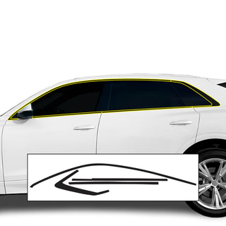 Vinyl Chrome Delete Blackout Decal Stickers Overlay Fits Audi Q8 2019 - 2025 - Bogar Tech Designs