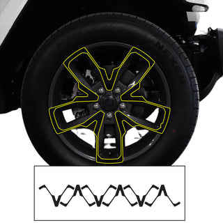 Vinyl Chrome Delete Blackout Decal Stickers Overlay Film Fits Jeep Wrangler 2018 - 2024 - Bogar Tech Designs