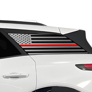 Fits Chevrolet Blazer EV 2024 - 2025 Quarter Window American Flag Vinyl Decal Stickers - Bogar Tech Designs