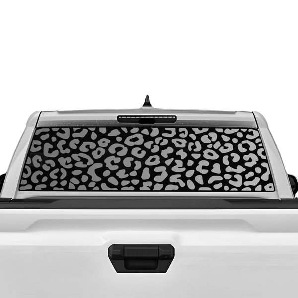 Fits Toyota Tacoma 2024+ Animal Leopard Cow Print Rear Window Windshield Vinyl Decal Stickers - Bogar Tech Designs