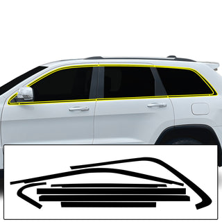 Fits Jeep Grand Cherokee 2014 - 2021 Vinyl Chrome Delete Blackout Decal Stickers Overlay Film - Bogar Tech Designs