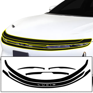 Fits Lucid Air 2022+ Vinyl Chrome Delete Grille Blackout Decal Stickers Overlay Film - Bogar Tech Designs